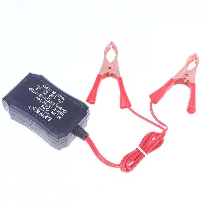 New#1Pc 12V 24V To 5V 3USB Port Power Adapter With Battery Clip For Charging Cell Phone Emergency USB Power High Efficiency