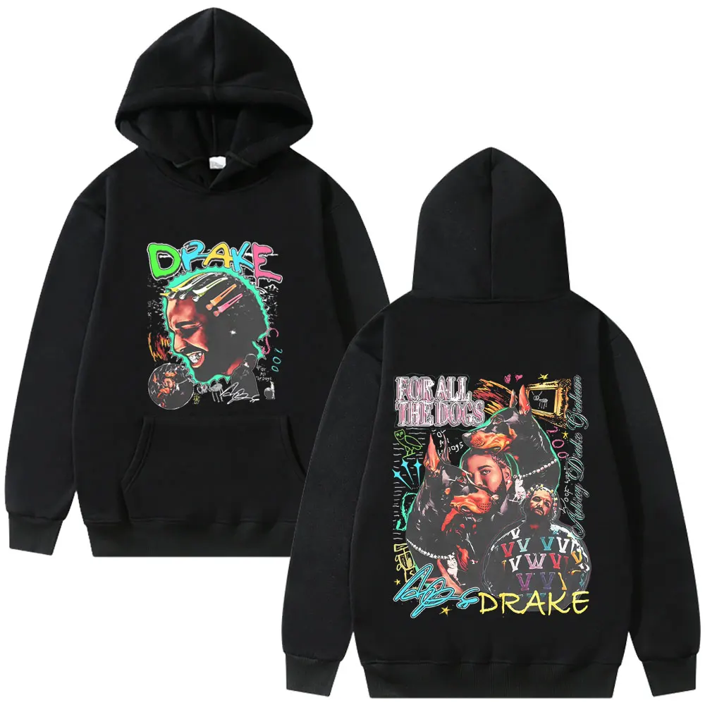 

Rapper Drake for All The Dogs Hoodie Men Women Hip Hop Fashion Pop Music Tracksuit Man Casual Vintage Oversized Pullover Hoodies