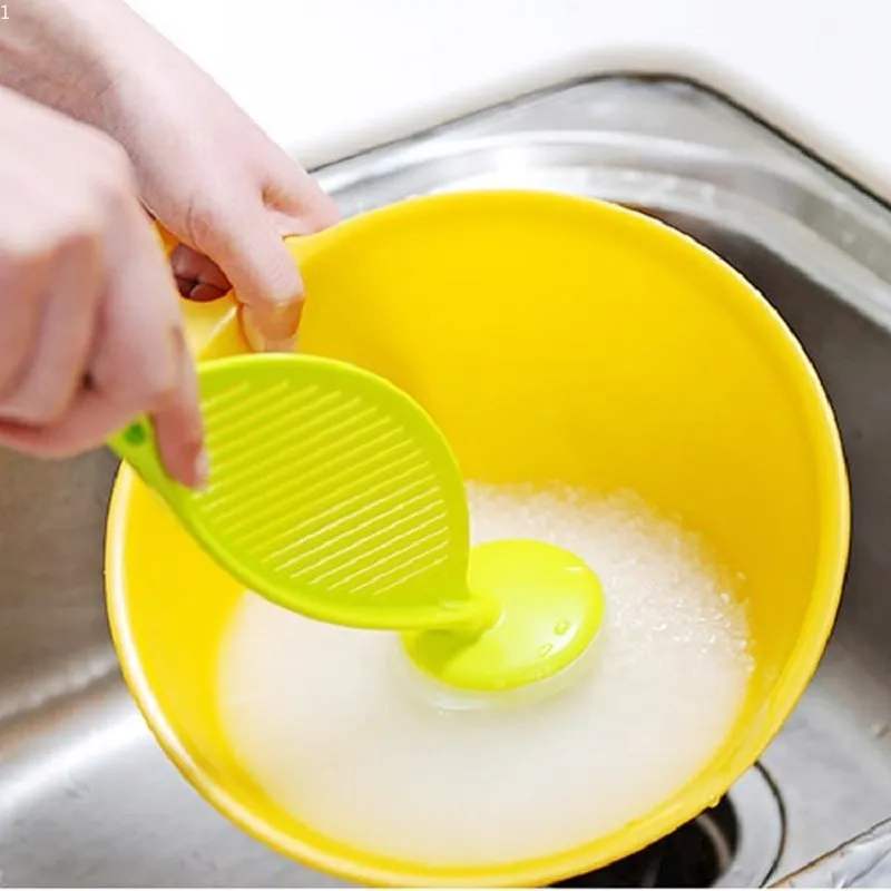 Rice Washer Multifunctional Drainer Hanging Type Rice Cleaning Brush Kitchen Bar Supplies Plastic Drain Basket Noodle Funnel