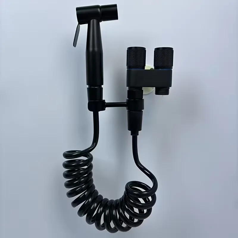 Modern Dual-Mode Toilet Cleaning Faucet, Wall-Mounted, Dual Outlet Function Angle Valve, Non-Electric Ceramic Valve,