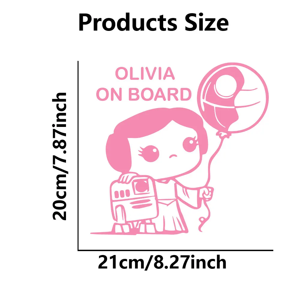 1 قطعة فتاة صغيرة جميلة ولعبة بالونها. اسم مخصص ملصقات السيارات والشارات الكربون ملصق الجدار ملصق الفينيل الفن المنزل ديسمبر