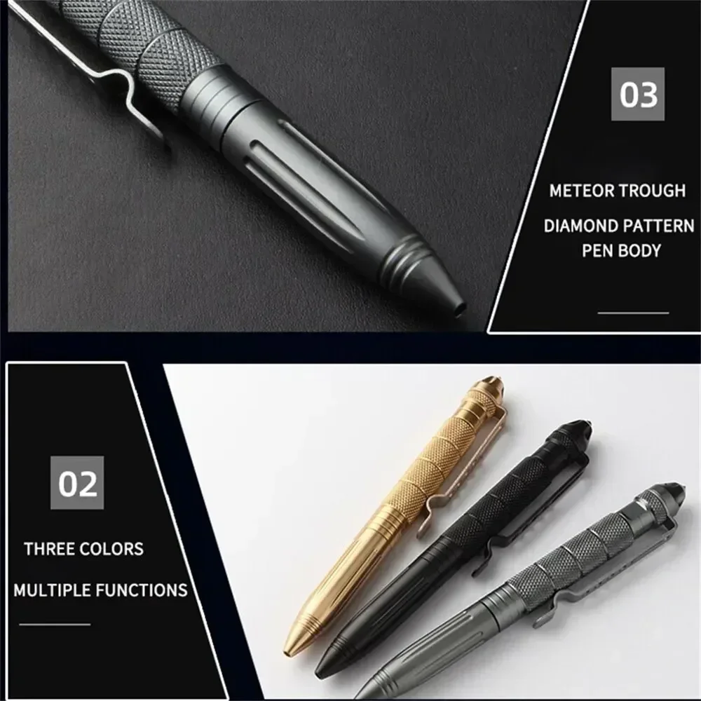 Multi Functional Tactical Pen High Quality Steel Anti Skid Portable Self Defense Pen Aluminum Glass Breaker Survival Tool New