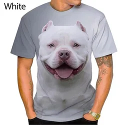 2023 Newest American Bully Pitbull 3D T-shirt Summer Personality Unisex Hip-hop Fun Bully Dog Printing T-shirt