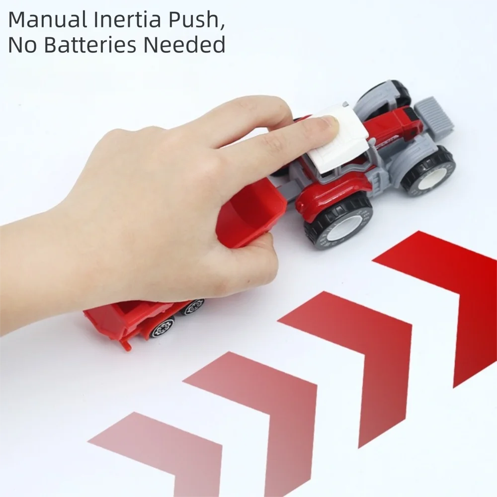 Modello di veicolo di ingegneria in lega creativa Modello di simulazione Mini modello di trattore Auto di ingegneria per bambini