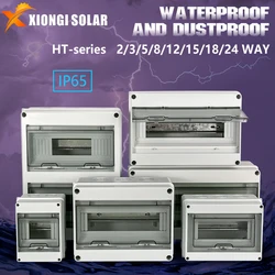 HT Series Junction Box HT 2/3/5/8/12/15/18/24WAY PC Plastic Outdoor Electrical IP65 Waterproof and DustproofDistribution Box