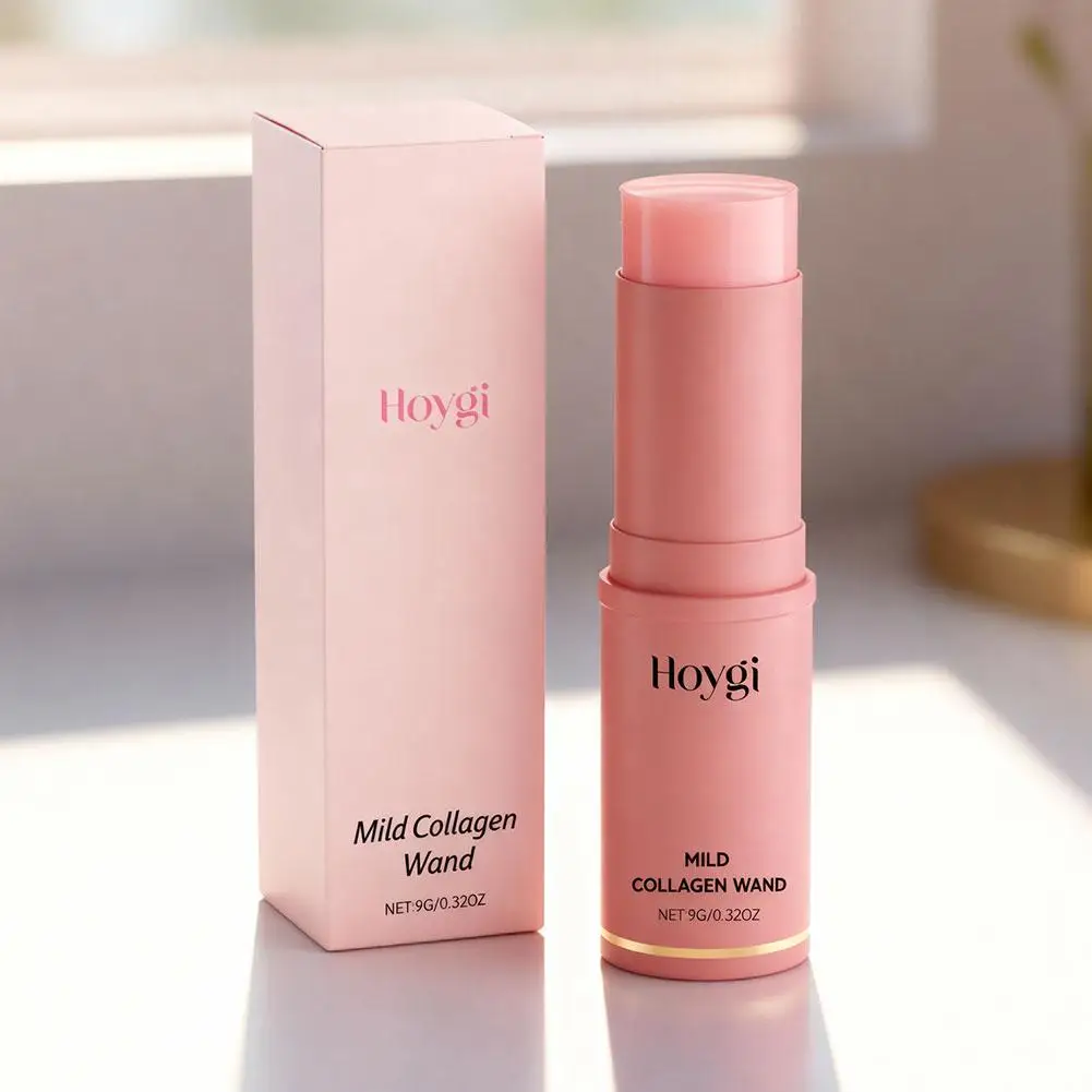 Collagen Infused Skincare Stick Hydrating Solid Formula for Soft Comfortable Skin Portable Pink Stick Daily Use Skin Care