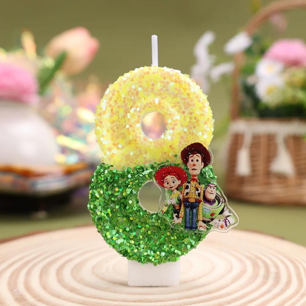 Hot Cute Cartoon T-O-Y Story Digital Candle Numbers 0-9 Kids Birthday Cake Decoration Cartoon Party Supplies Accessory - view 6