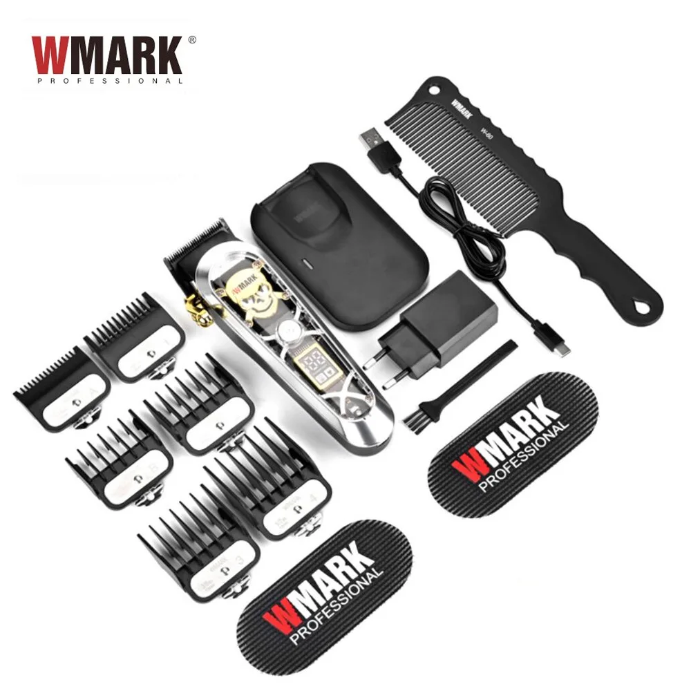 WMARK NG-130 Wireless Charging Hair Clipper High Speed Professional Type-C Rechargeable Hair Cutter With Charge Stand maquina de