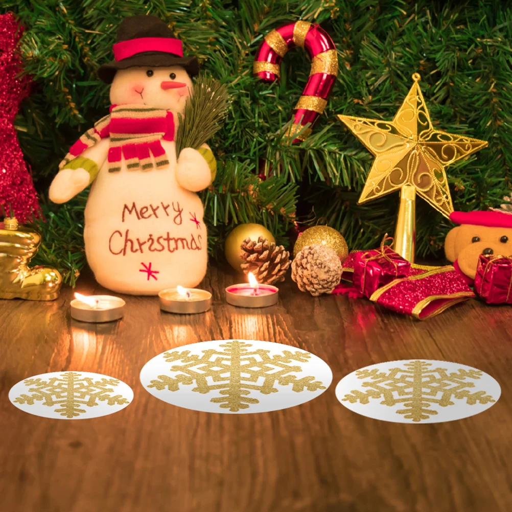 

12Pcs Christmas Snowflake Stickers PVC Creative Removable Floor Wall Decals Self-Adhesive Party Home Festival Decoration