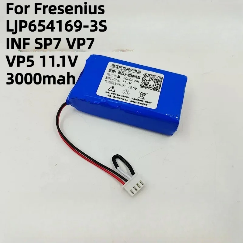 For Fresenius LJP654169-3S INF SP7 VP7 VP5 11.1V 3000mah Syringe Pump Lithium Battery