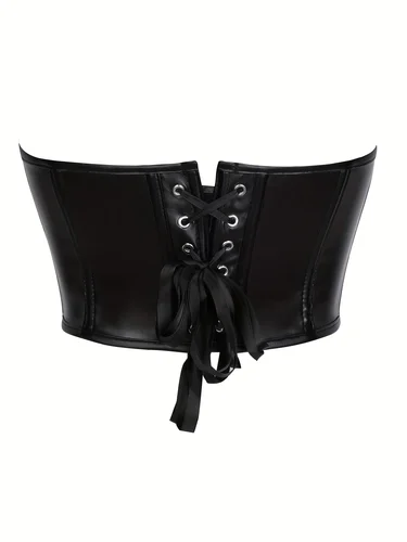 Imagen 2 del producto Corsé moldeador sexy de mujer sin tirantes y con soporte de cuero