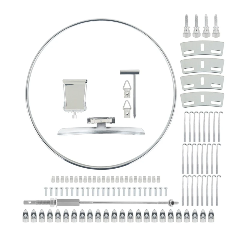 

Durable Banjo Repair Kits AdjustableBanjo Hooks and Nut Steel Banjo Tension Hoop