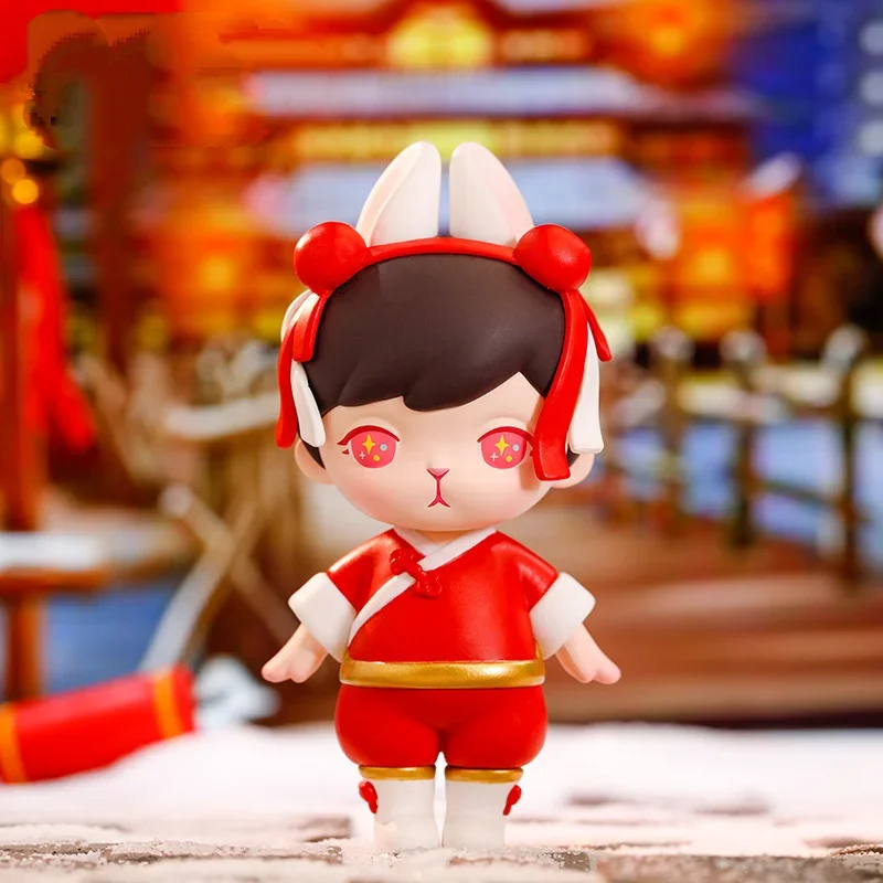 

100% Original BUNNY Happy Spring Festival Series Blind Box Anime Action Figure Guess Bag Ornament Figurines Home Decor Dolls