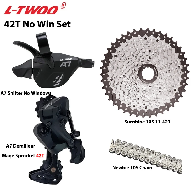 LTWOO A7 1X10S Gruppe 10 Gang Schalthebel Schaltwerk SUNSHINE Kassette 36T 42T 46T 50T VXM Kette für MTB Mountainbike Teile