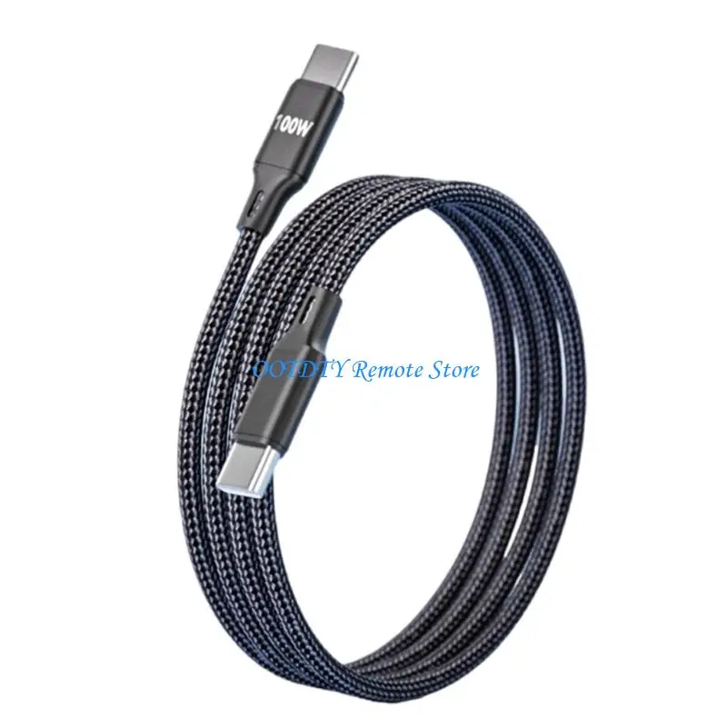

Powerful 100W USB C Fast Cable Type C To Type C Charging Wire Nylon Braided Durability 39.37in