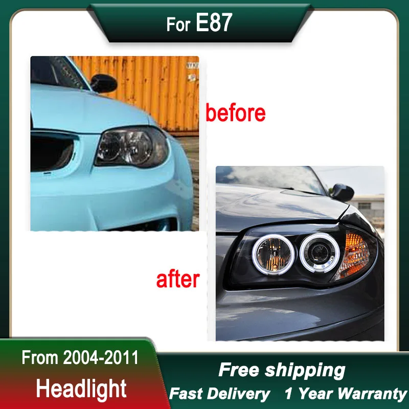 Car Headlight For BMW 1 Series E87 2004-2011120i 130i FULL LED Tail Light LED Head Lamp  DRL Head Lamp Front light Assembly