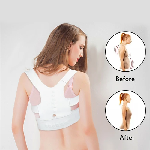 Magnetic Posture Corrector Corset Back Correction Shoulder Brace Lumbar Support Straight Pain Relief for Child Adult Unisex