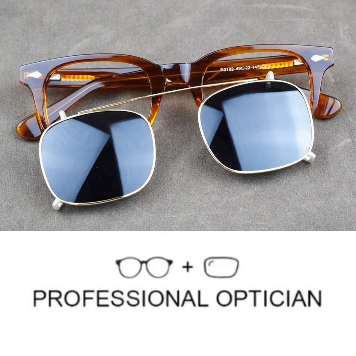 

Trend Square Prescription Glasses For Men Magnetic Clip-on Polarized Sunglasses Optical Sun Glasses