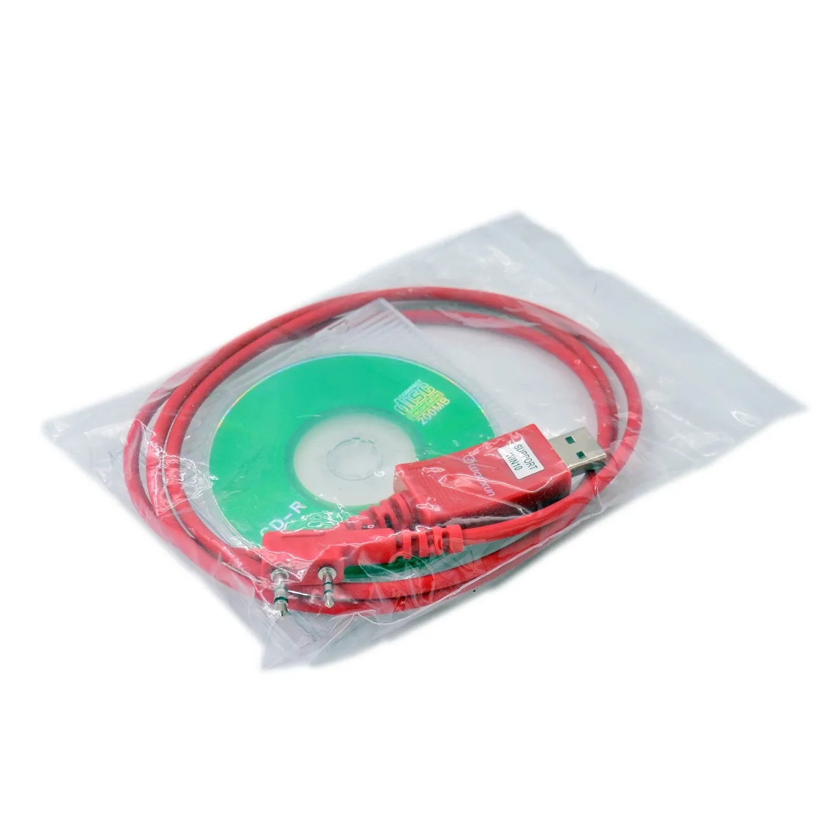 WOUXUN Cable de programación USB y controladores CD para KGD1P KG8D KG9D TYT KENWODD BAOFENG Walkie Talkie PC accesorio de datos de programa