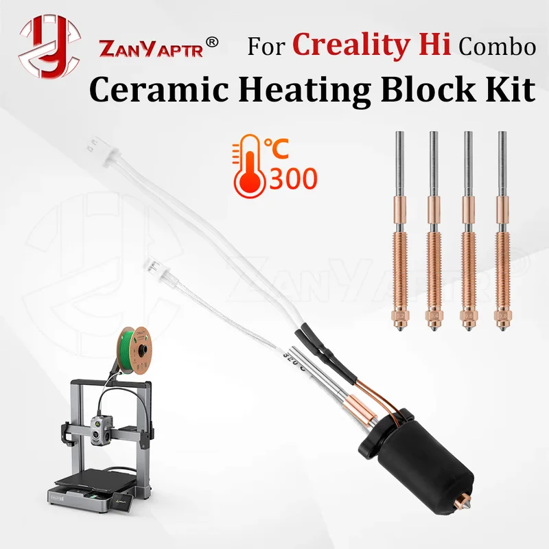 Hotend-Kit mit Keramik-Heizblock und Hartstahldüse 300 ° C