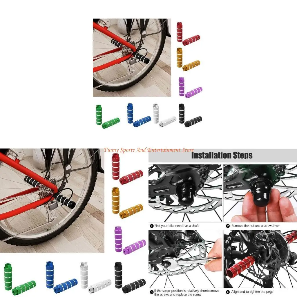 

C4DE Pegs Алюминиевый сплав не скользит для MTB-велосипедных задних ставок для ось 3/8 дюйма