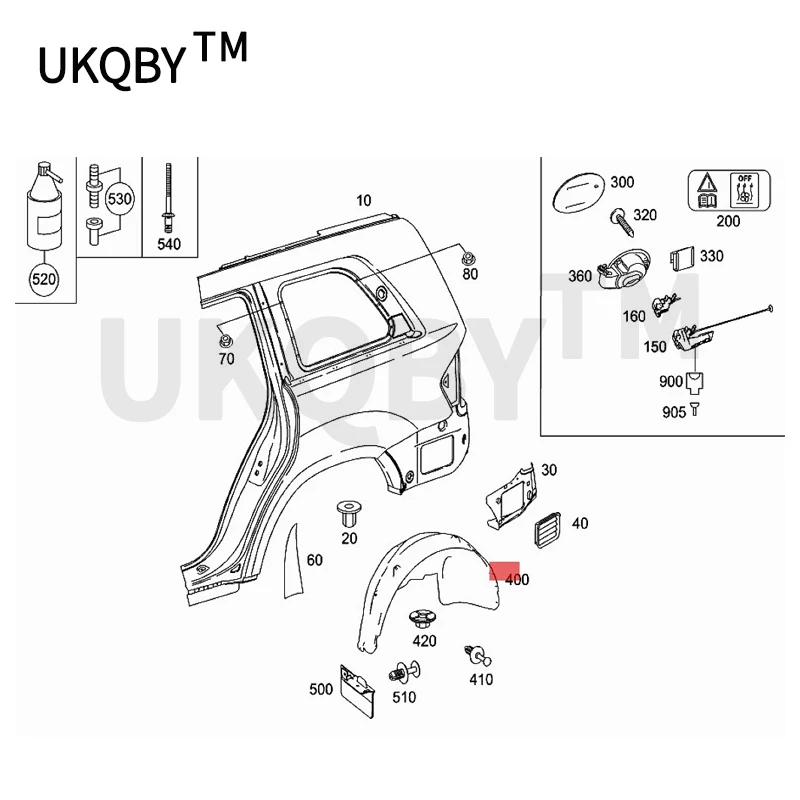 Car Rear wheel liner Cover plate 2006-mer ced esb enzGL 320 GL 350 GL 420 GL 450 GL 500 W164 Fender liner Wheel mud guard