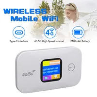 Punto de acceso WiFi móvil 4G pantalla LED portátil ranura SIM de 300Mbps conectar hasta 10 dispositivos enrutador WiFi portátil para viajes Camping