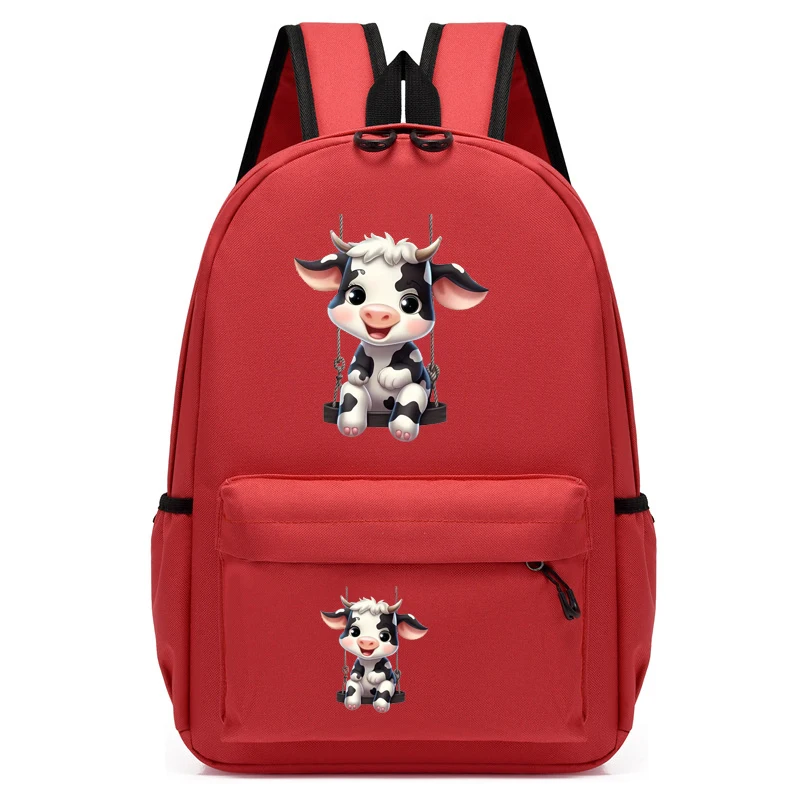 Tas ransel untuk anak-anak, tas ransel sekolah motif sapi, tas punggung anak-anak, tas sekolah imut, tas ransel Anime, tas traveling, tas buku anak-anak, tas ransel sekolah pelajar, tas punggung untuk anak-anak