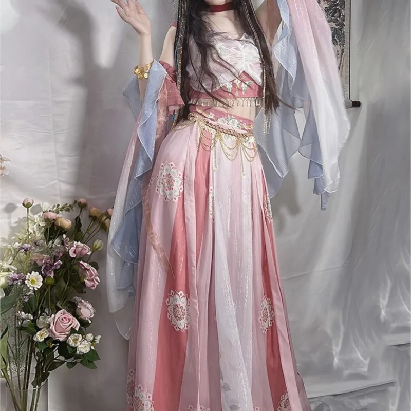 

Dunhuang Exotic Style Women's Han Chinese Clothing Kweichow Moutai Western Regions Goddess Elements Ancient Costume Desert Suit