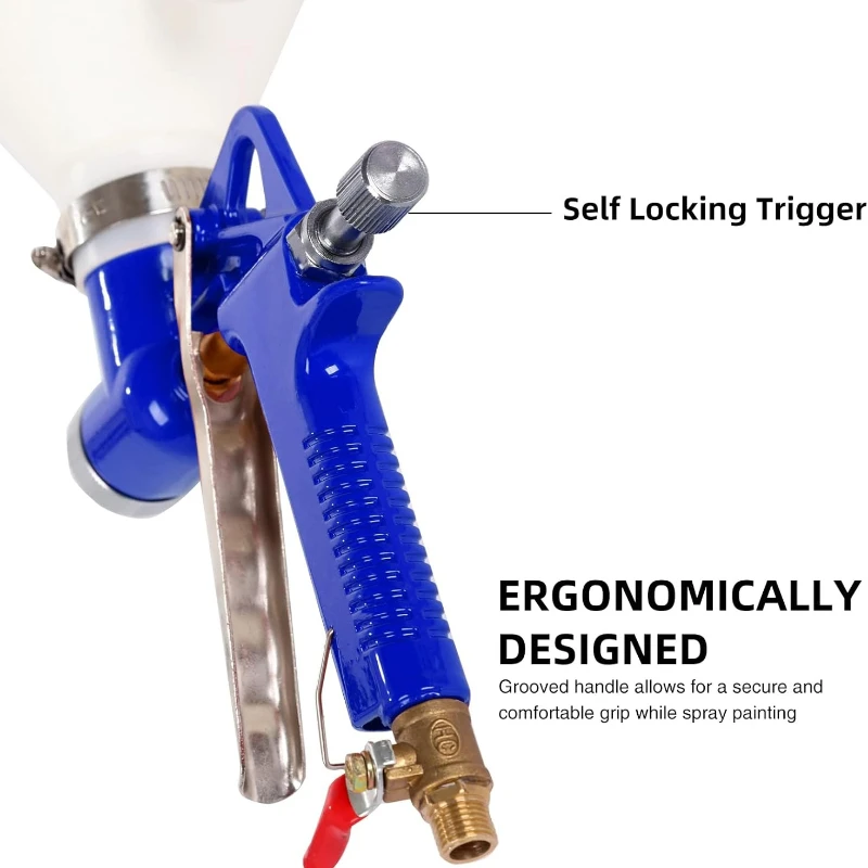 Мини-распылитель HVLP Touch Up, 1,5 галлона, инструмент для текстуры краски, воздушный бункер, распылитель с 3 насадками, распылитель для покраски стен, автопраймер