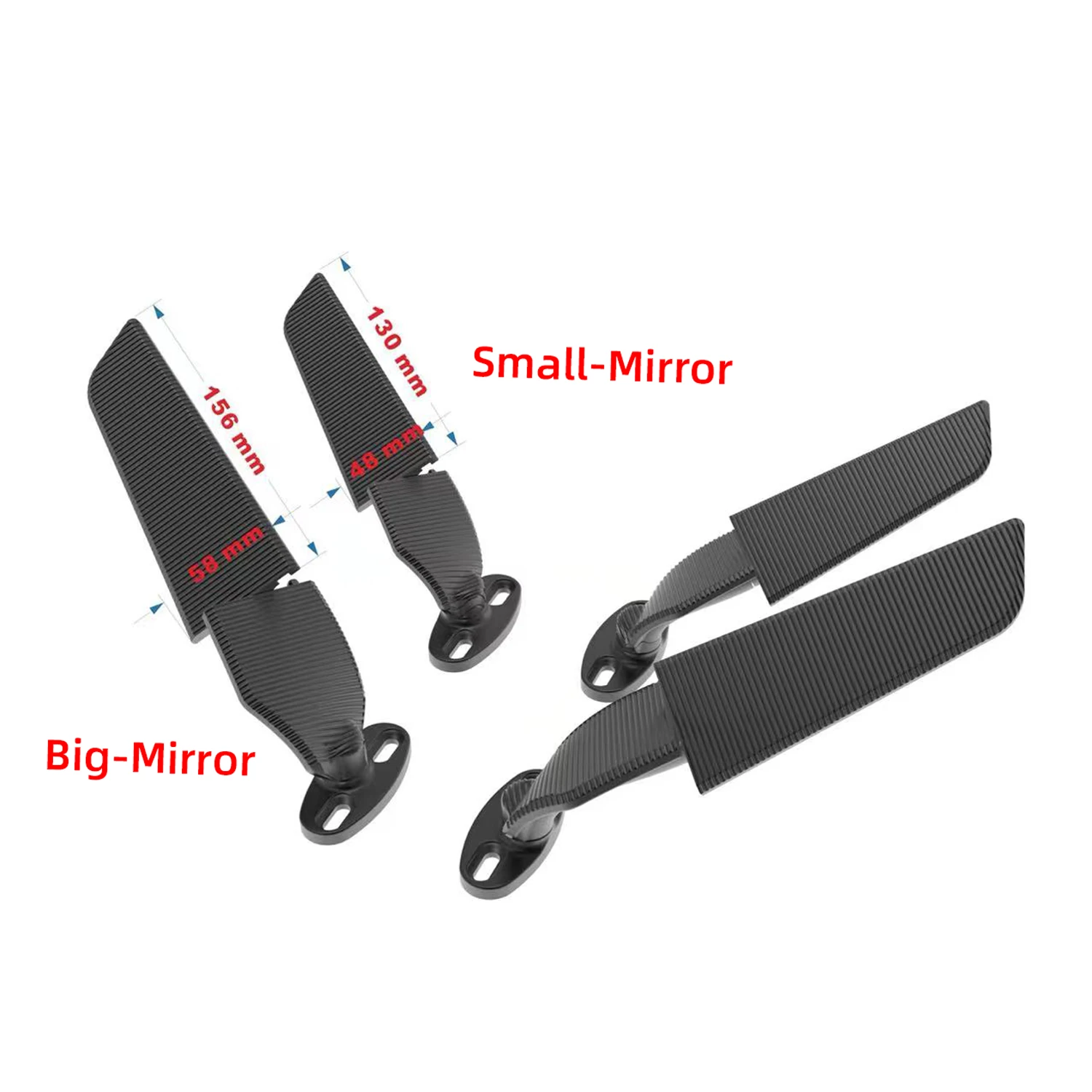 For Kawasaki NINJA 300R 250R 400R NINJA1000 ER6F Motorcycle Mirror Modified Wind Wing Adjustable Rotating Rearview Mirror