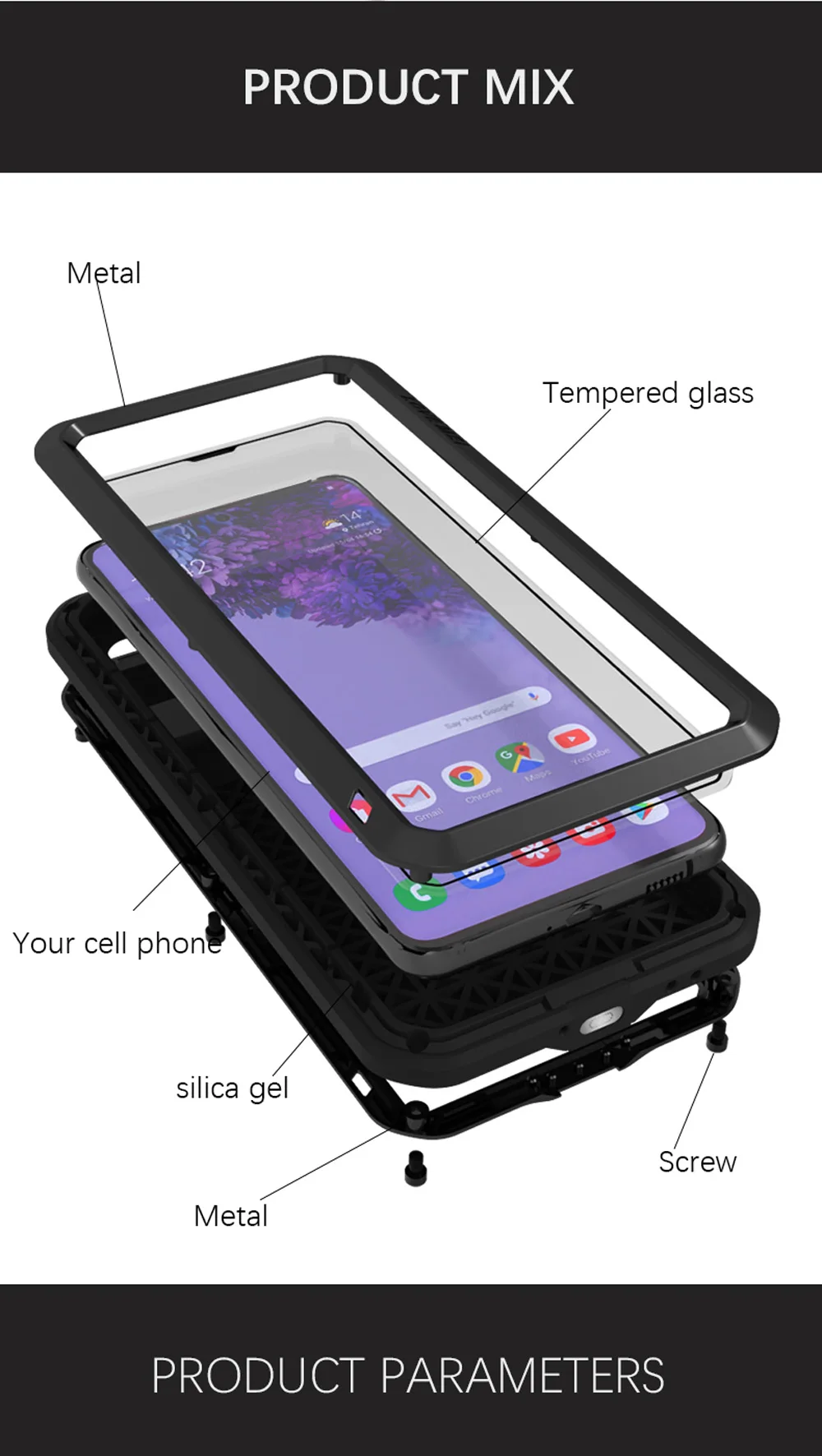 Love Mei Powerful Heavy Shockproof Fundas Metal Cover For Samsung Galaxy S21 S20 Plus Ultra 5g Fe Case Silicone Toughened Glass