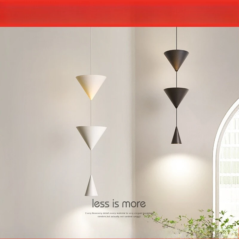 

Modern minimalist high-end bedroom bedside chandelier Background wall entrance small pendant light corner light