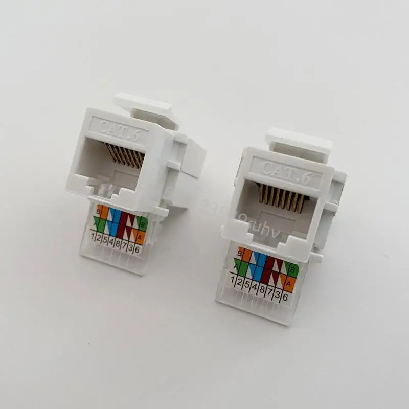 5pcs Cat6 Utp Module RJ45 موصل معلومات المقبس Keystone Q81E