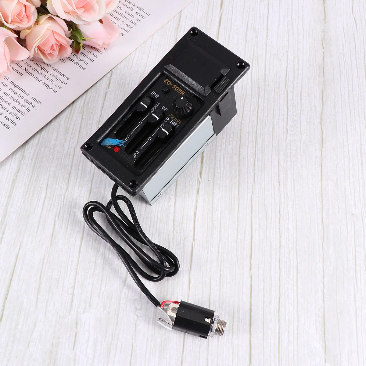 1 قطعة الغيتار Preamp بيزو لاقط Eq التعادل لاقط المهنية آلة موسيقية ملحق تحكم دقيق في الصوت