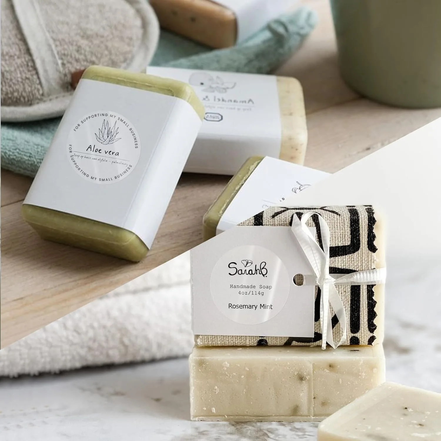 ملصقات حرارية مستديرة شفافة مقاس 50 × 50 مم (500 ورقة/1 لفة)، ملصقات حرارية مستديرة ذاتية اللصق، ملصقات لفة متعددة الاستخدامات