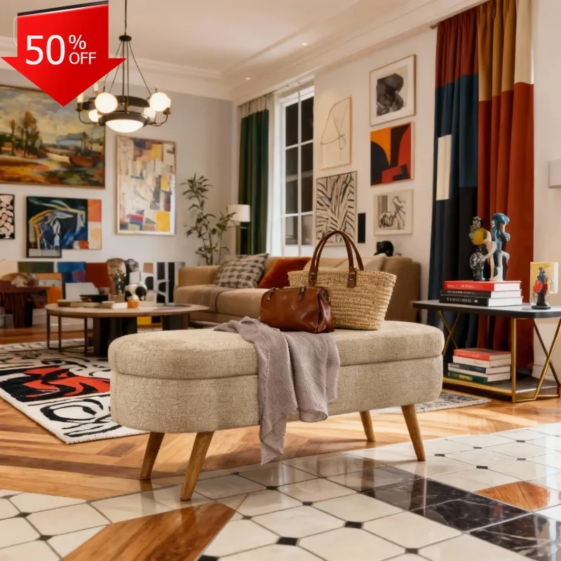 

Furnitures Stool Hallway Ottoman Pouf Furniture Footstool Hocker Desk Footrest Floor Chair Home Vanity Folding Foot Clearance