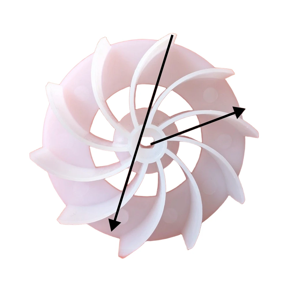 Portable Hair Dryer Blower Power Tool Parts 6x8mm Center Hole 65cm Construction Dust Collector For Fan Impellerr For RC 1001