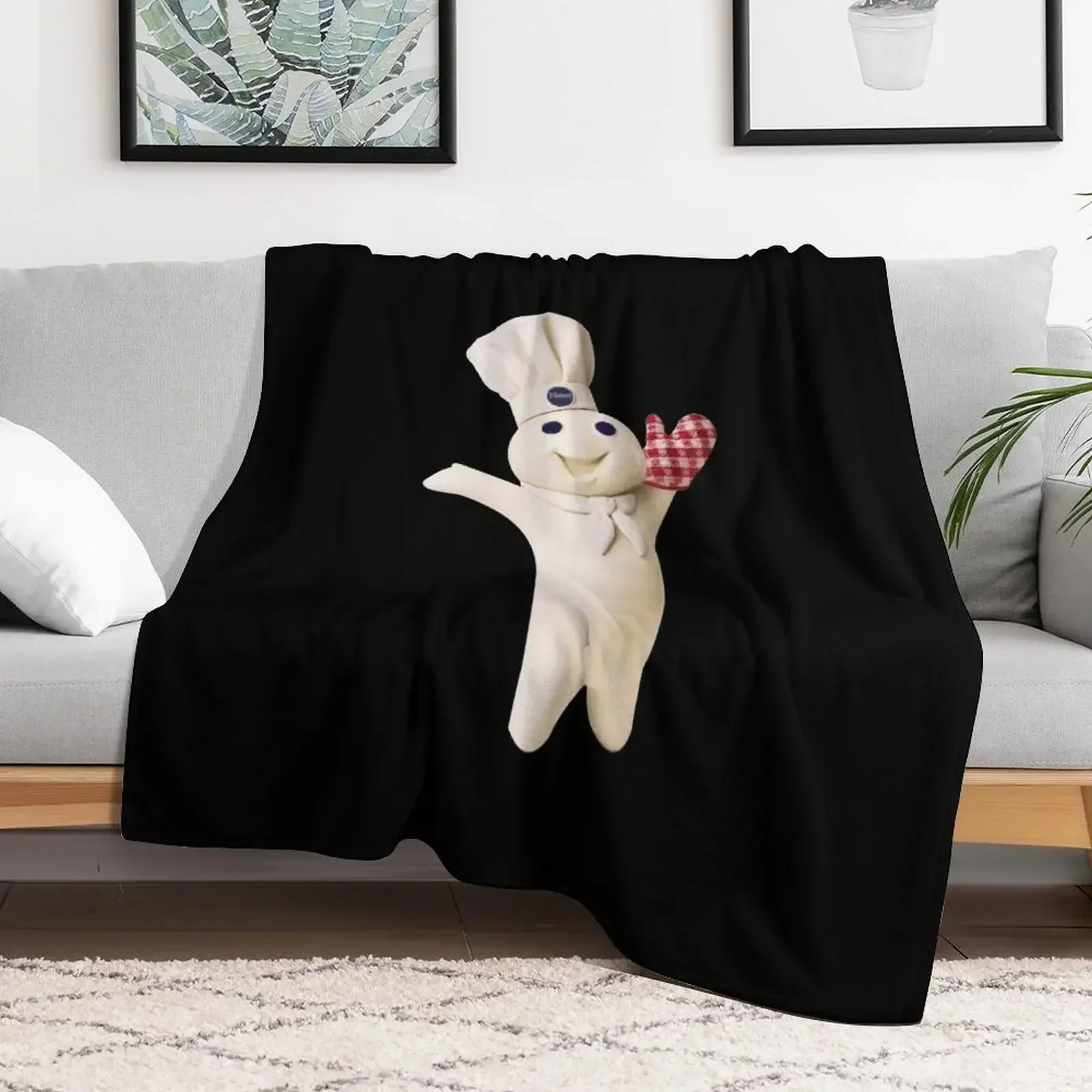 Pillsbury Doughboy Throw Blanket Decorative Sofas cosplay anime Cute Blankets