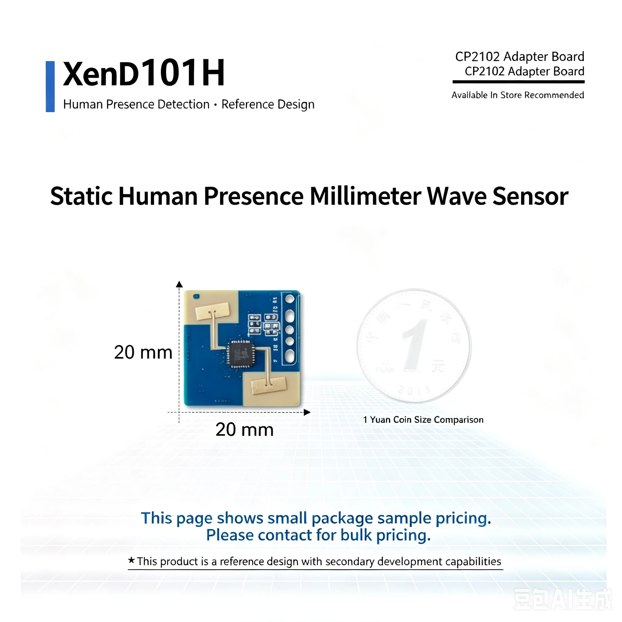 1pcs XenD101H Xidian Micro Stationary Human Presence 24G Millimeter Wave Radar Sensor