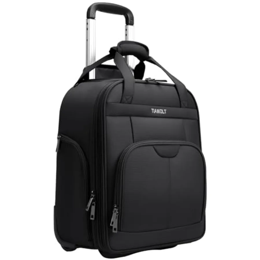 

Multi-functional 16-Inch Underseat Carry on Luggage With Wheels Softside Lightweight Compact Travel Business Suitcase bag for P
