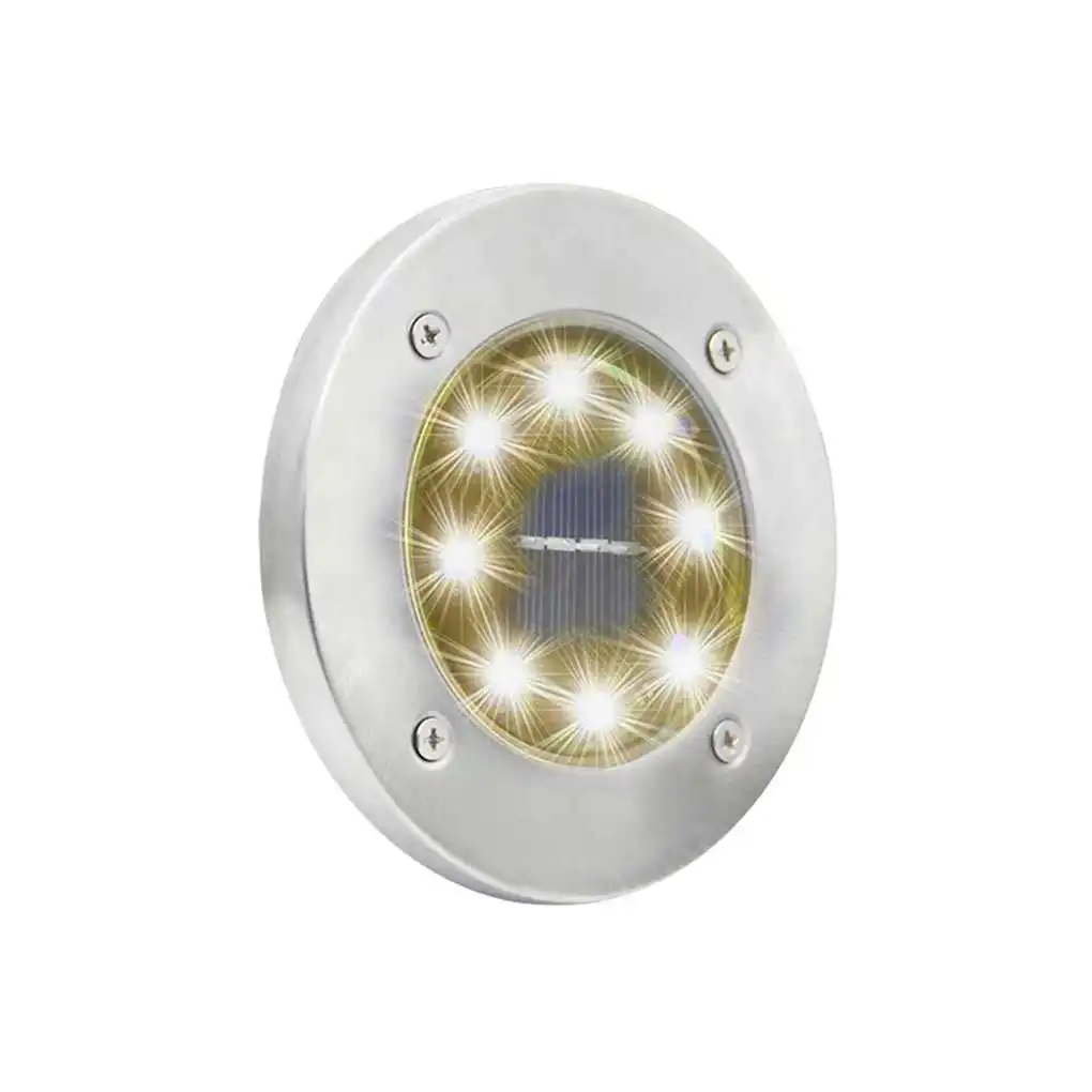 

4 шт. 8-диодные уличные солнечные светильники для сада, ландшафтные водонепроницаемые лампы безопасности для дорожек и двора