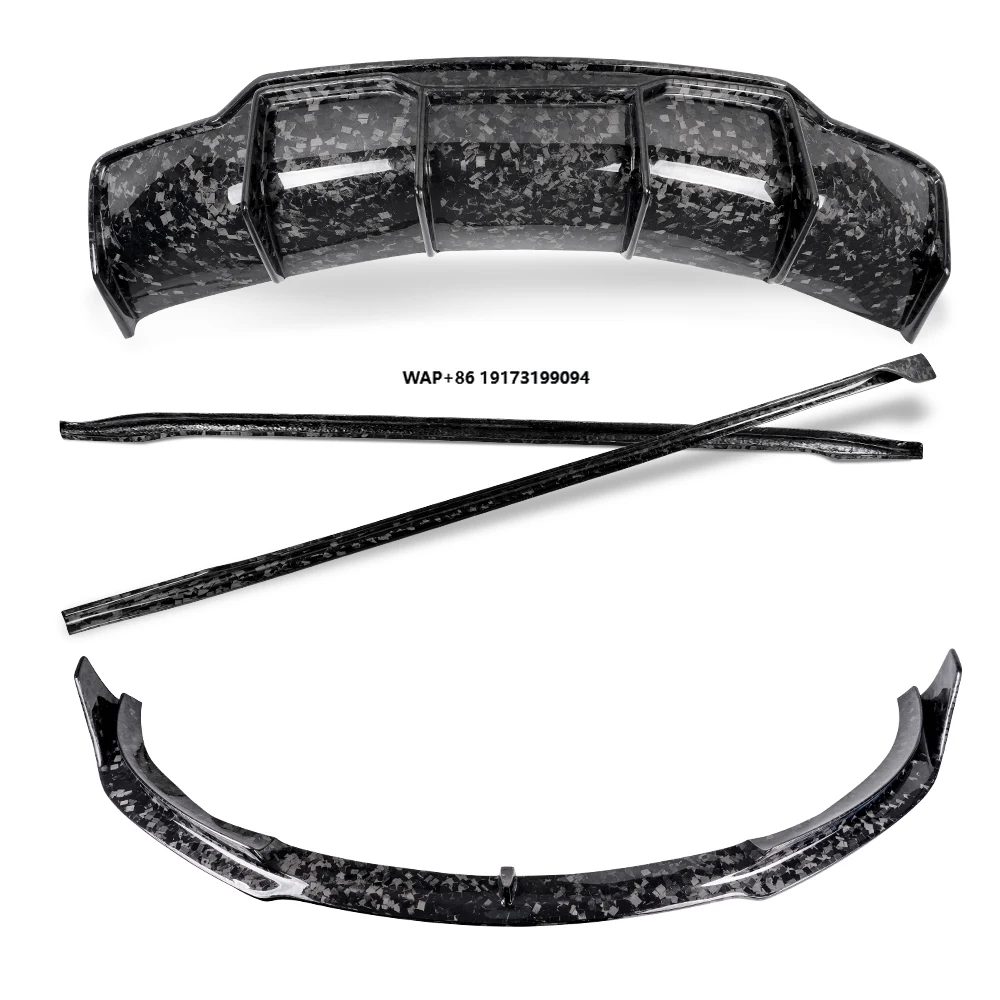 

For MODEL 3 2018-2021 Forged Body Kit Bumper Front Lip Skirt Diffuser