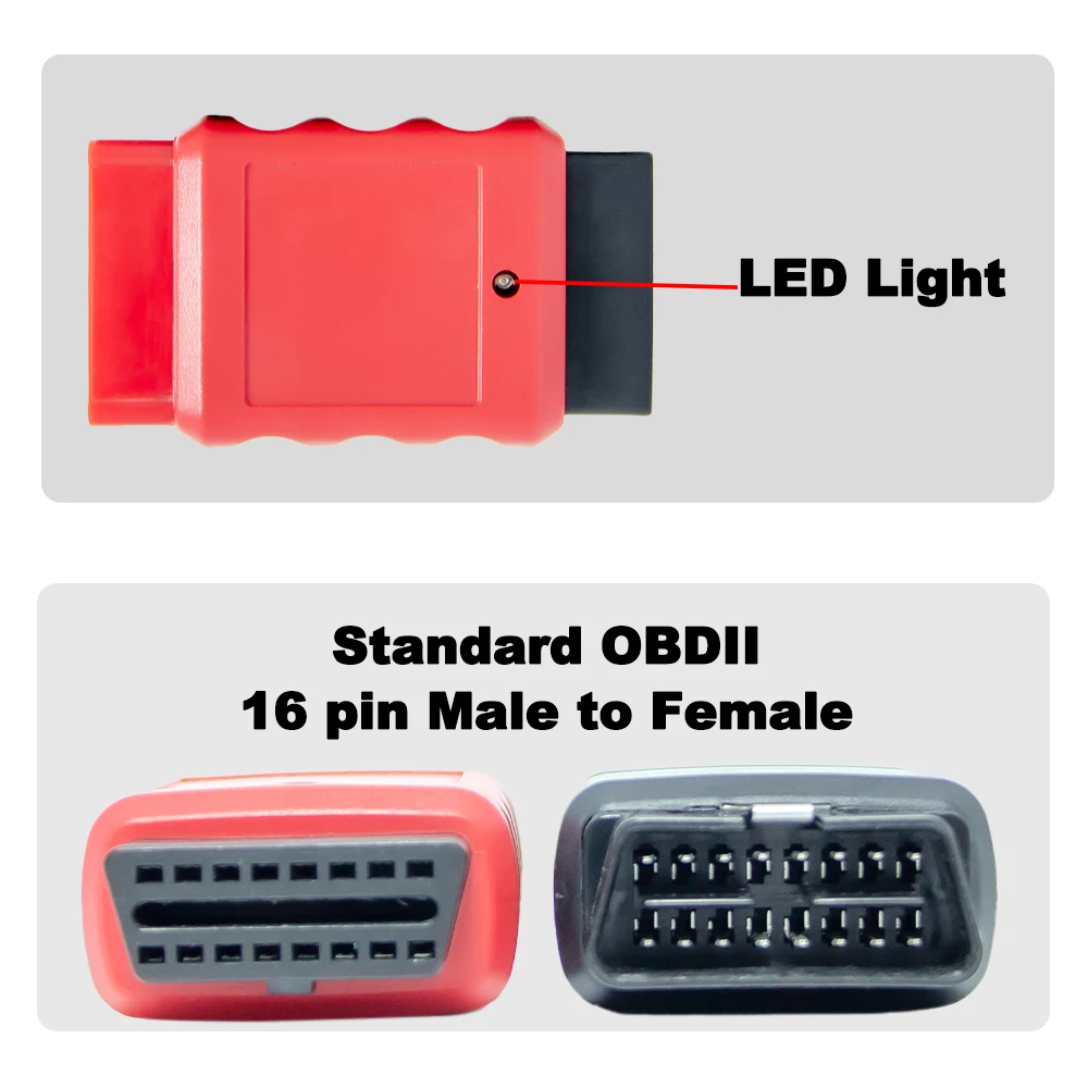 OBD2 Protective Adapter Physical Interface and Electrically Protector Anti-Shorts Anti-Voltage Spikes OBDII Connector Protector