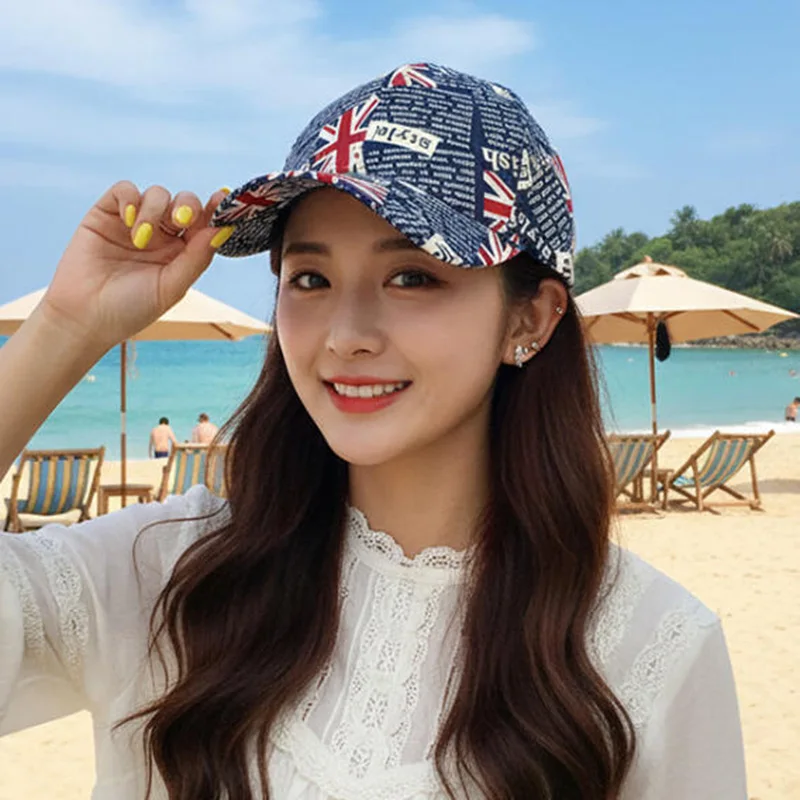 Men's and Women's Union Jack Baseball Cap with UK Flag Pattern, Sports Sun Hat