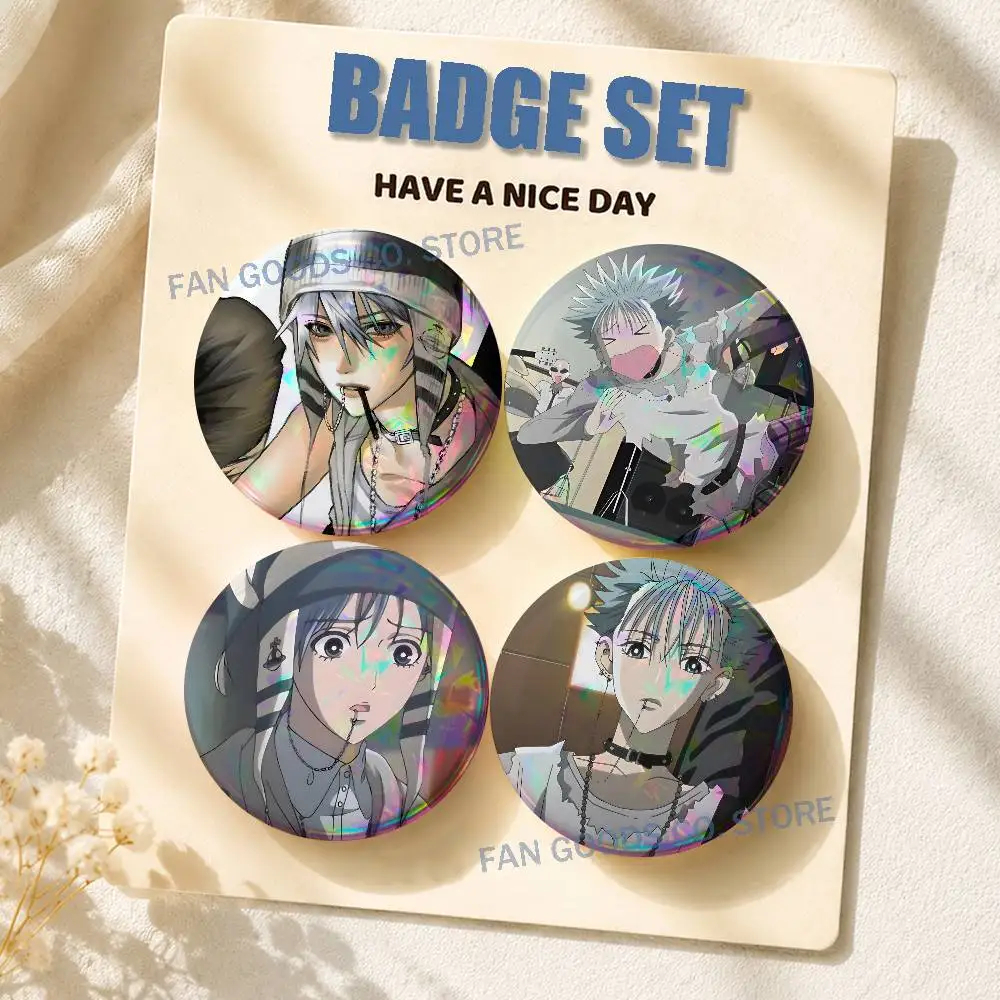 N-Nana O-Okazaki Shinichi Brooches for Backpack Accessories 25,32,44,58,75mm Round Enamel Pins