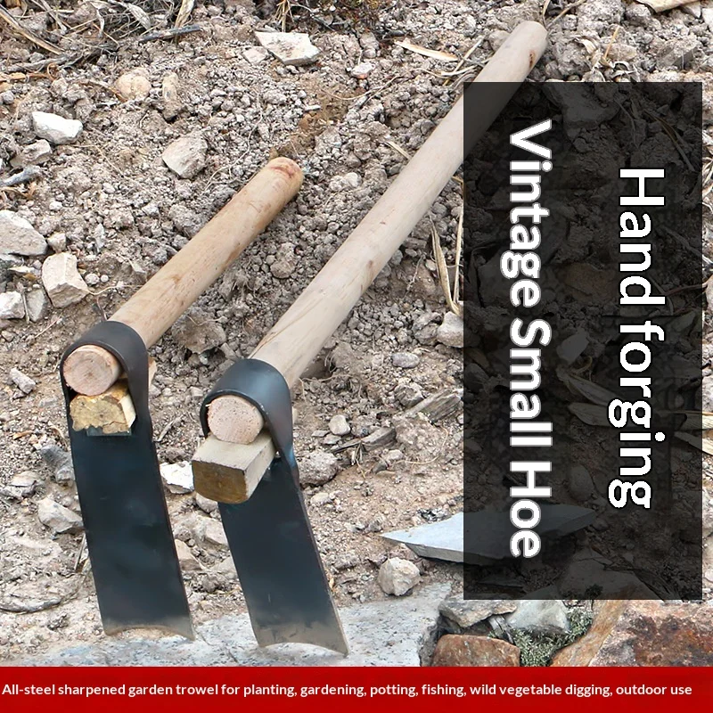 

Multifunctional All-Steel Small Hoe for Vegetable & Flower Gardening Tujia Agricultural Digging Tool with Planting Features