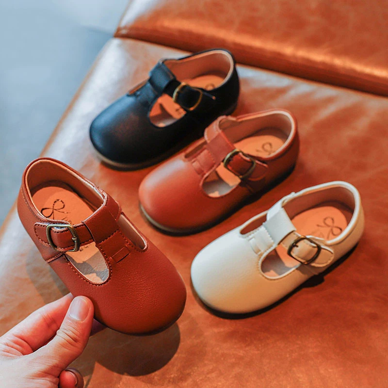 Kids Leather Shoes Spring Autumn Fashion Solid Color Girls Sneakers Many Designs Infant Boys Shoes Soft Bottom