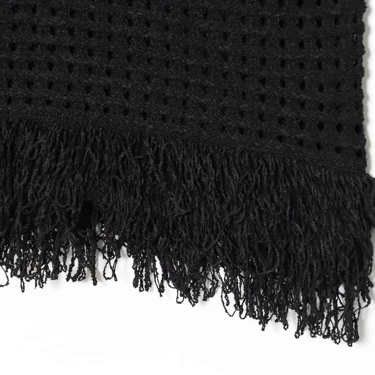 

Topenomi Simple Solid Tassel Knitted Vest Women Autumn Winter O Neck Hollow Out Slim Cropped Sweater Casual Sleeveless Pullover