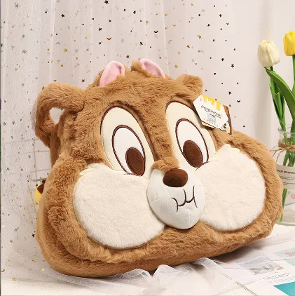 Disney Drum Cheek Plush Doll Shoulder Bag Large Capacity Shoulder Handbag Kawaii Chip 'n' Dale Crossbody Bag Gifts For Girls